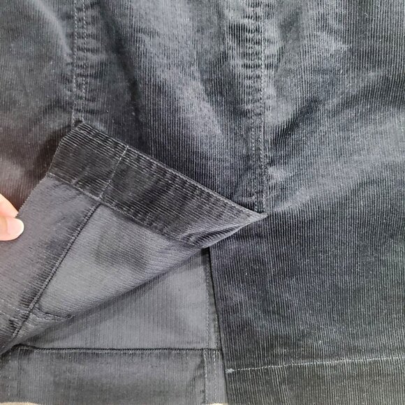 EILEEN FISHER Womens Skirt SZ M Corduroy Short Stretchy‎ Black Academia Minimal - Picture 7 of 7